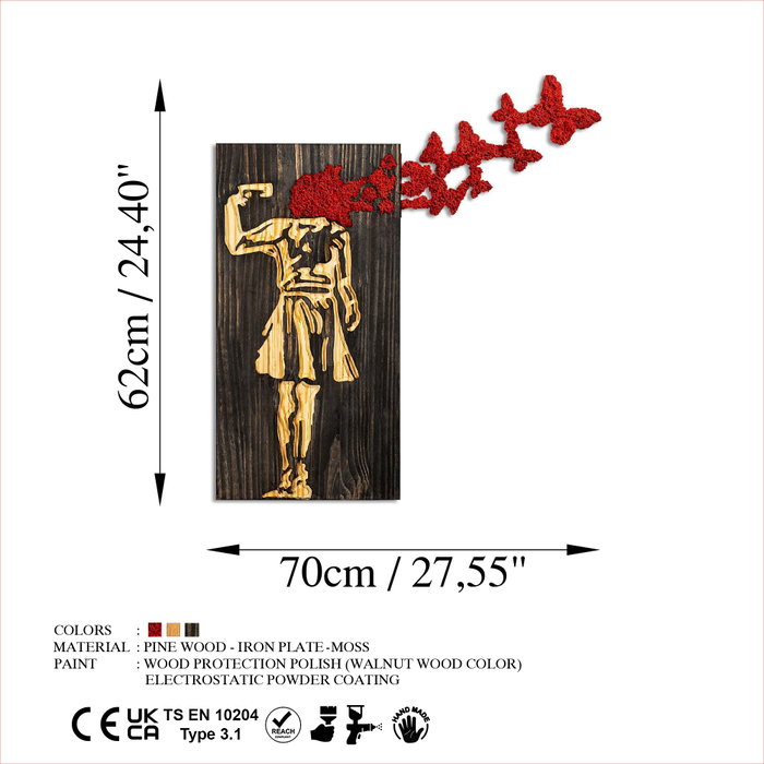 Wallity Banksy - 16-1 Escultura de pared de Madera y Metal Wallity Banksy - 16-1 Escultura de pared de Madera y Metal